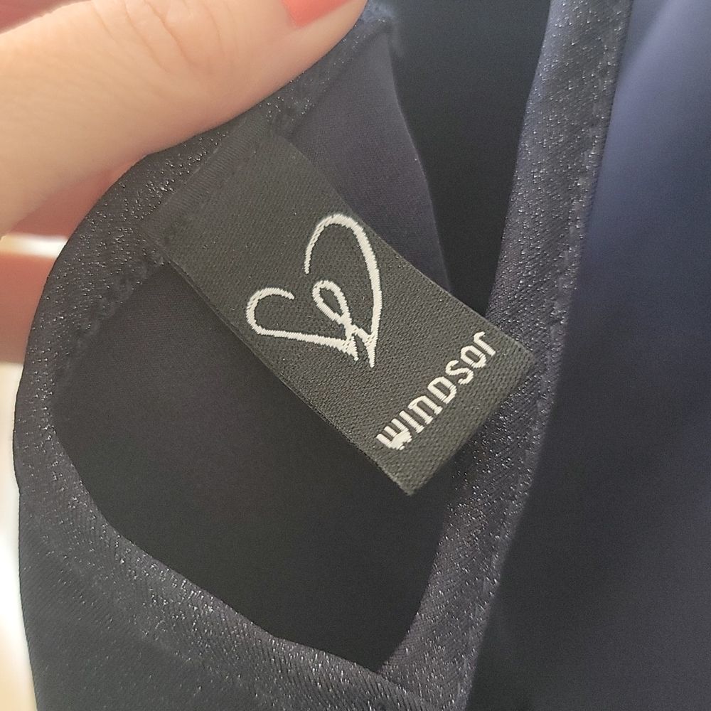 Windsor High Neck Crop Top - Blue Glitter S - Picture 6 of 8